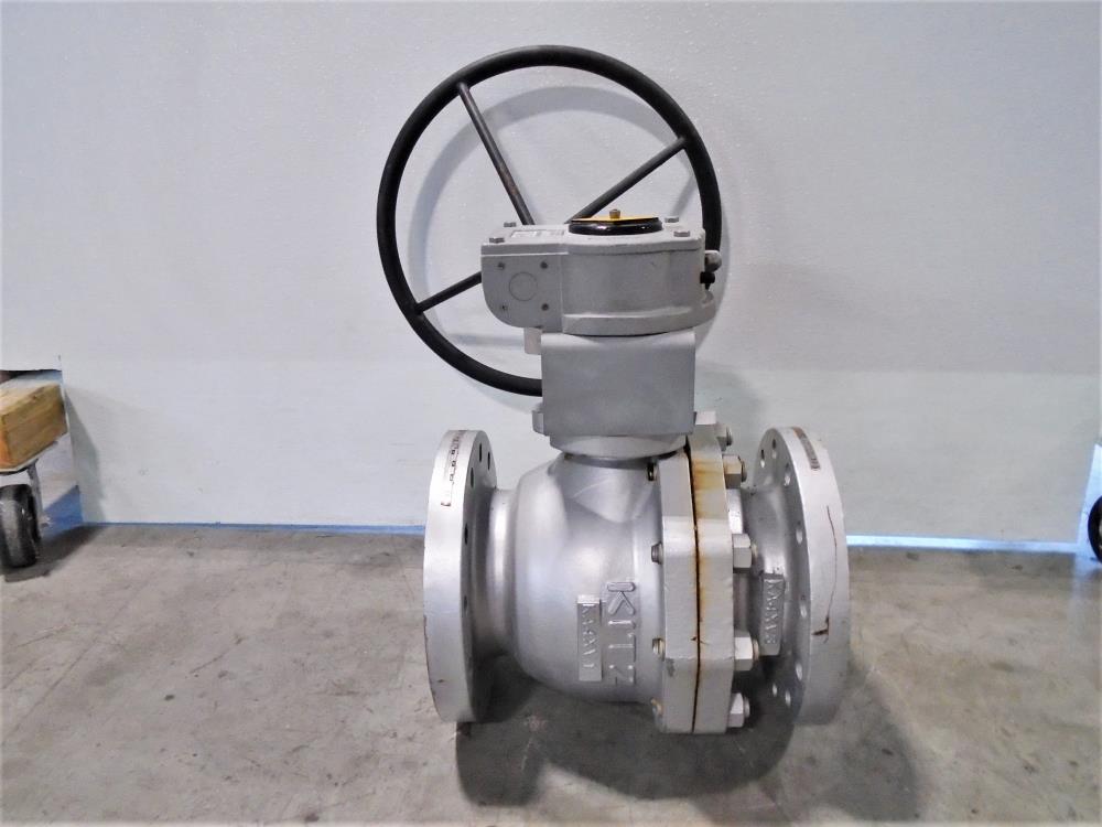 Kitz 6" 300# WCB 2-Pc Ball Valve 300SCTDZM-FS with Rotork Gear Operator